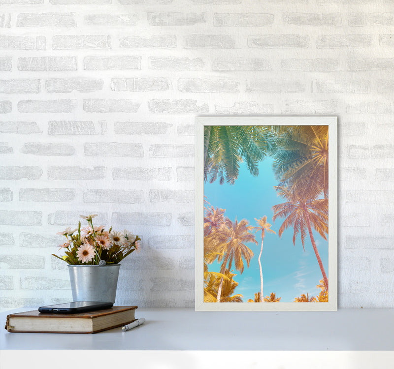 Palms Paradise Art Print by Seven Trees Design A3 Oak Frame