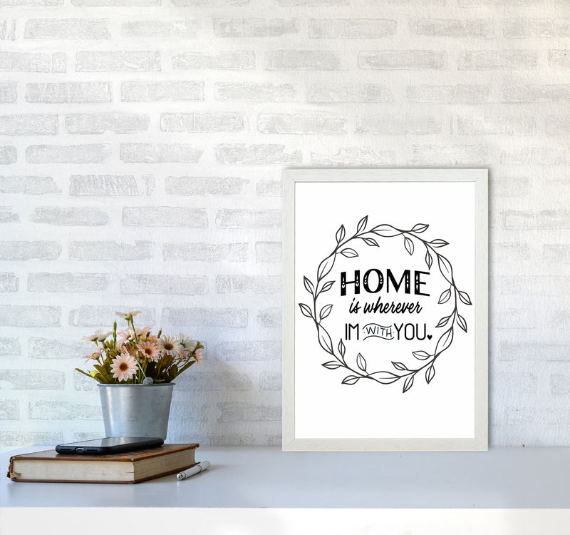 Home With You Art Print by Seven Trees Design A3 Oak Frame