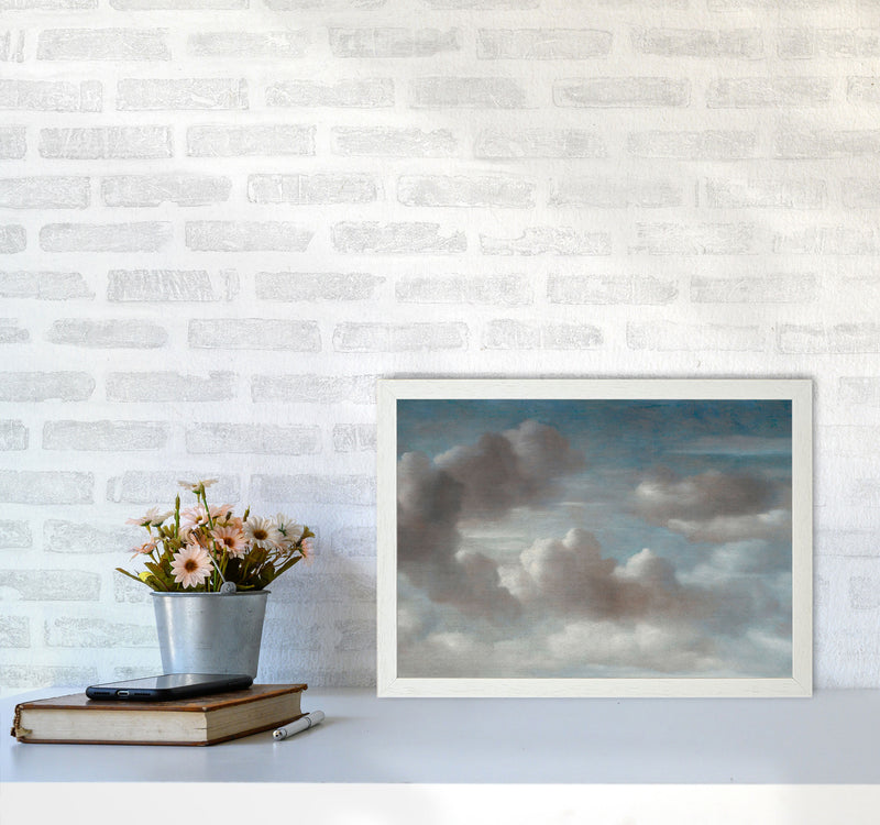 The Clouds Painting Art Print by Seven Trees Design A3 Oak Frame