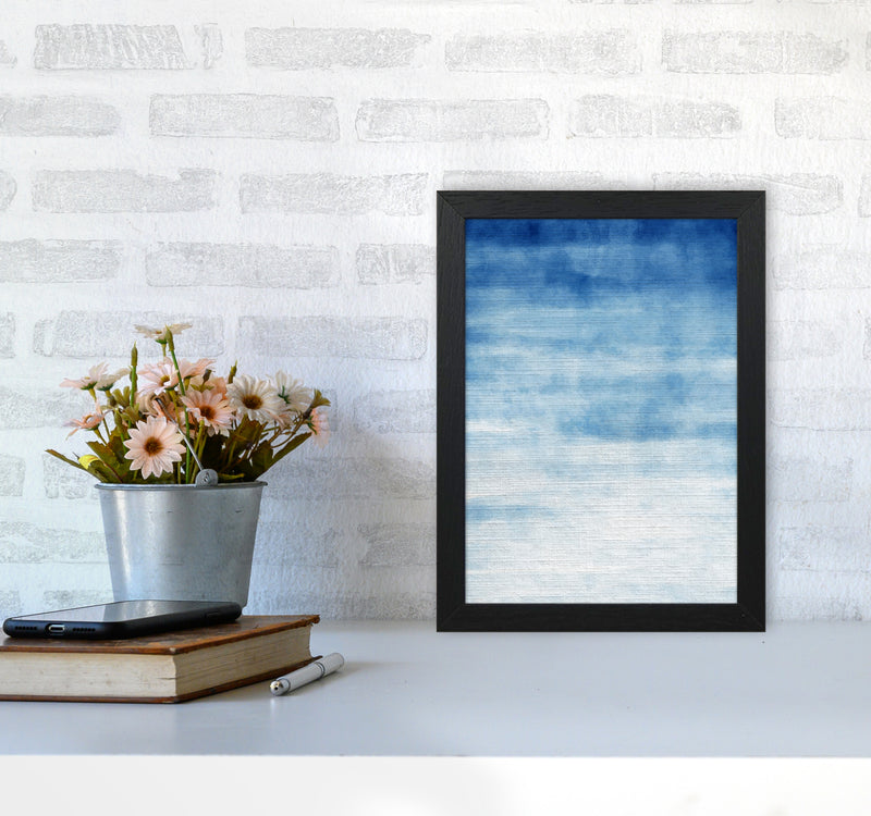 Abstract Blue Art Print by Seven Trees Design A4 White Frame