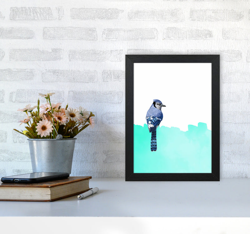 Bird Blue Art Print by Seven Trees Design A4 White Frame