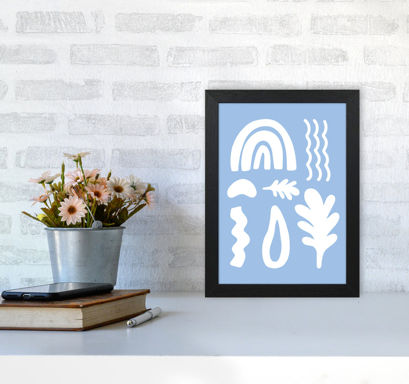 Abstract Happy Shapes Art Print by Seven Trees Design A4 White Frame