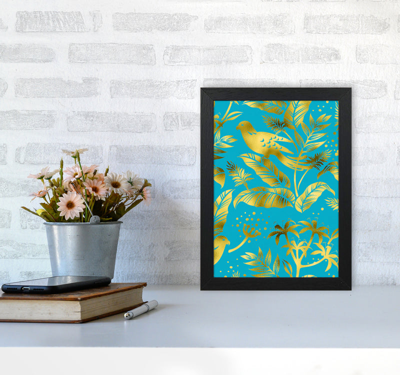 Gold Fauna Art Print by Seven Trees Design A4 White Frame