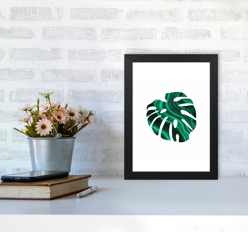 Green Marble Leaf I Art Print by Seven Trees Design A4 White Frame