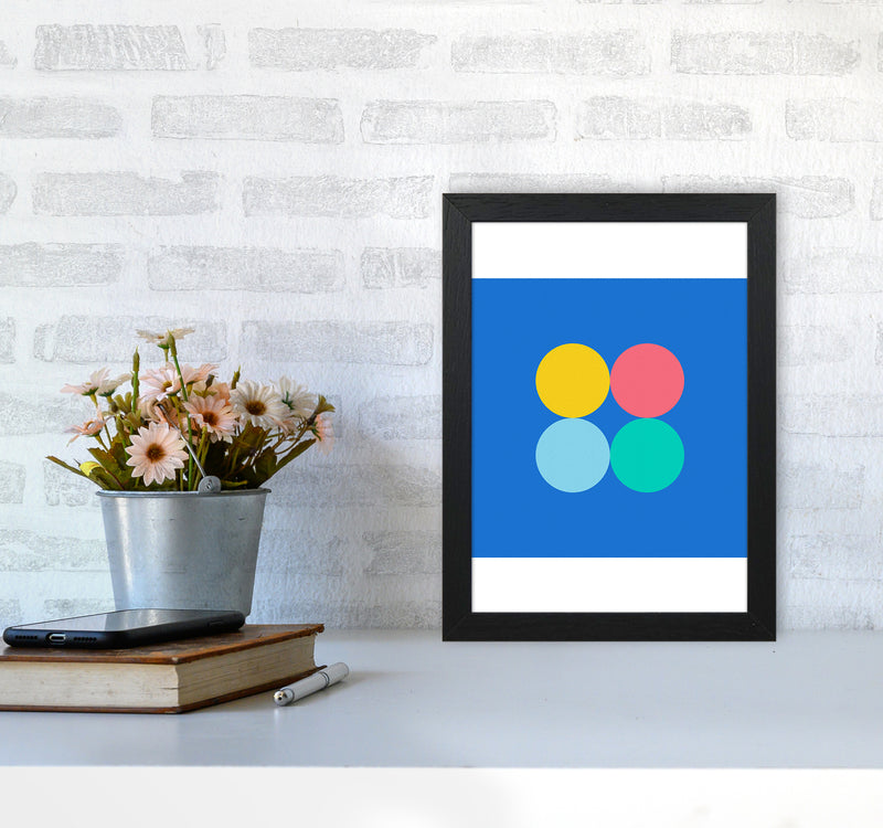 Happy shapes I Circles Art Print by Seven Trees Design A4 White Frame