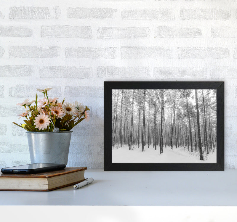 Let it snow forest Art Print by Seven Trees Design A4 White Frame
