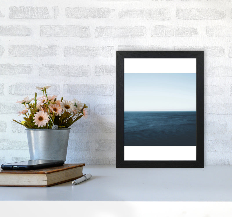 Minimal Ocean Photography Art Print by Seven Trees Design A4 White Frame