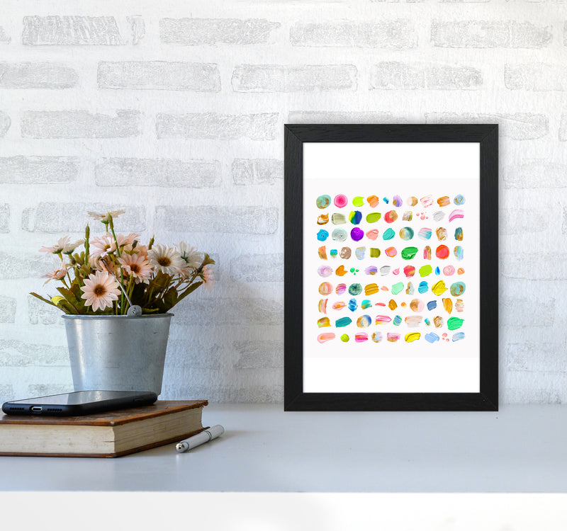 Painting Paradise Abstract Art Print by Seven Trees Design A4 White Frame