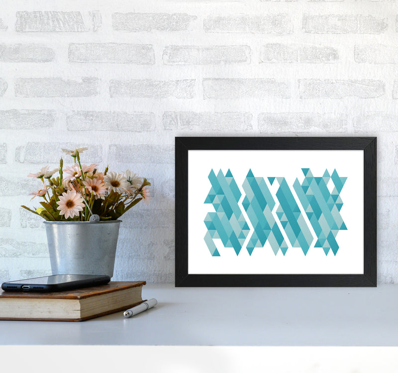 Pieces Of Mountains Abstract Art Print by Seven Trees Design A4 White Frame
