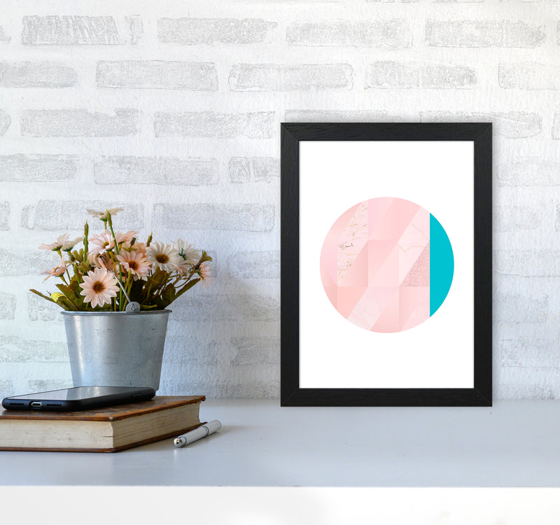 Pink Marble Circle II Abstract Art Print by Seven Trees Design