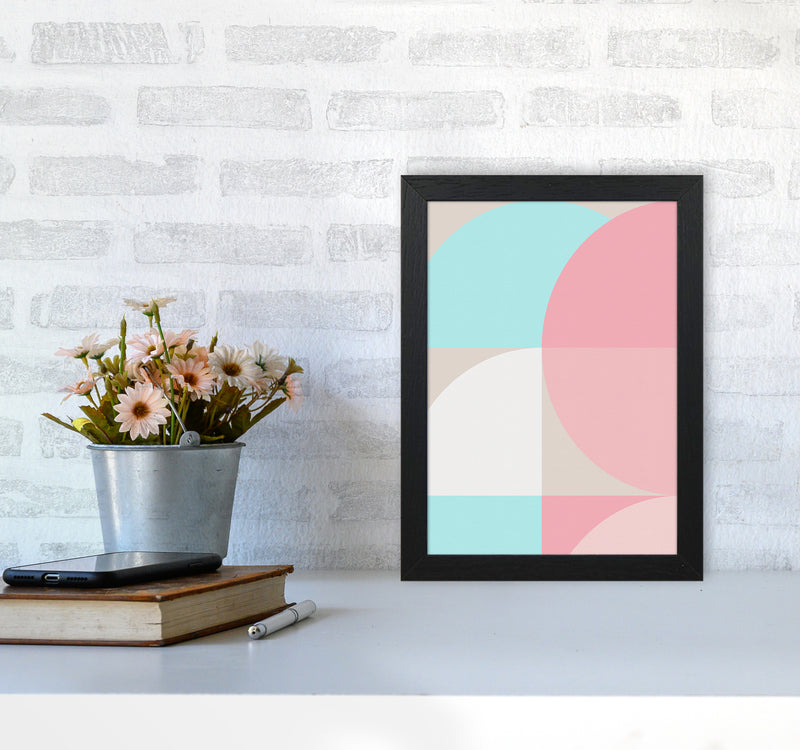 Scandinavian Shapes II Abstract Art Print by Seven Trees Design A4 White Frame