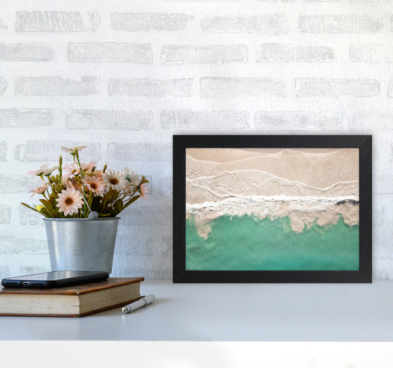 Sea From The Sky Photography Art Print by Seven Trees Design A4 White Frame