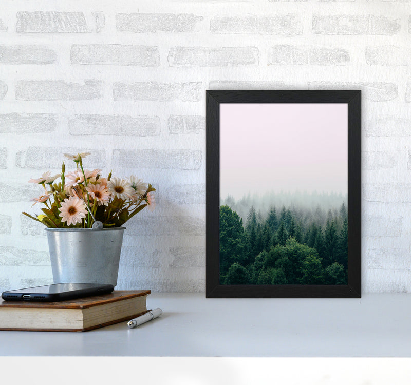 The Fog And The Forest I Photography Art Print by Seven Trees Design A4 White Frame