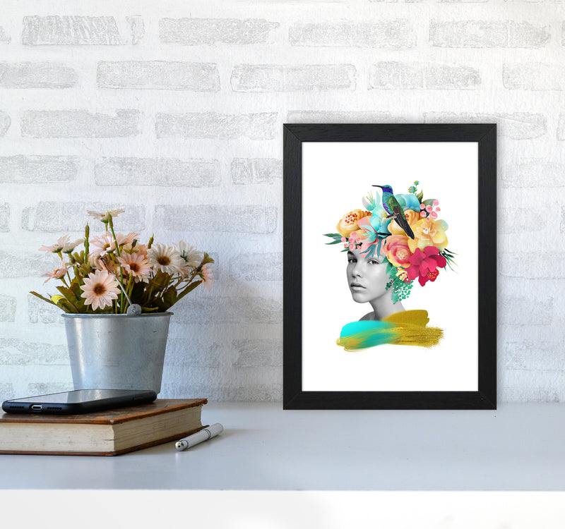 The Girl And The Paradise Art Print by Seven Trees Design A4 White Frame