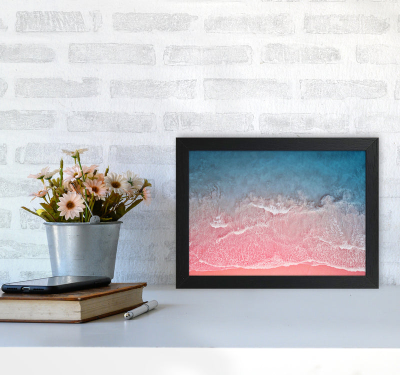 The Pink Ocean Photography Art Print by Seven Trees Design A4 White Frame