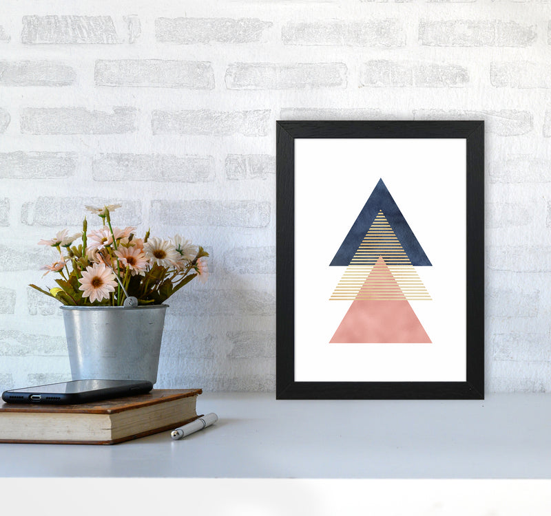 The Triangles Art Print by Seven Trees Design A4 White Frame