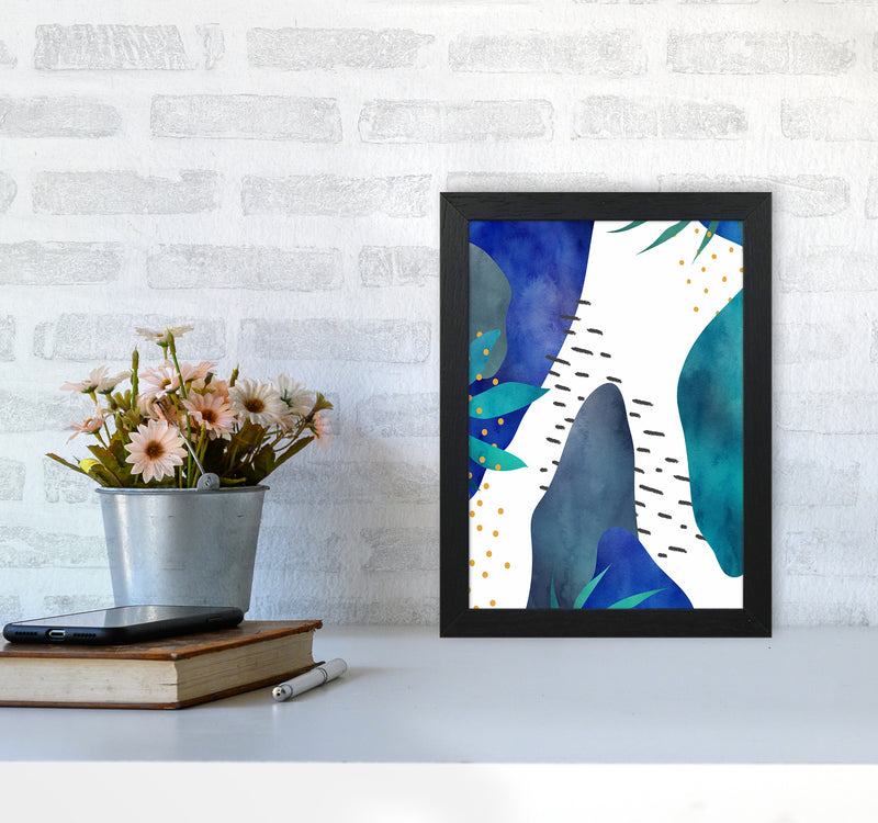 Watercolor Abstract Jungle Art Print by Seven Trees Design A4 White Frame