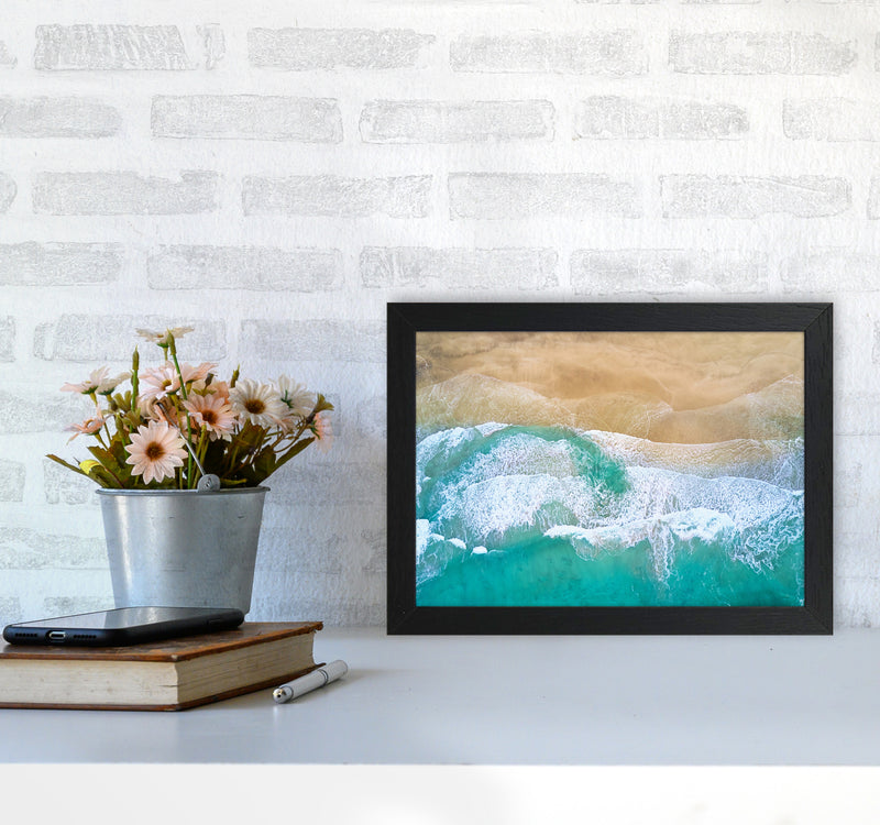 Waves From The Sky Landscape Art Print by Seven Trees Design A4 White Frame