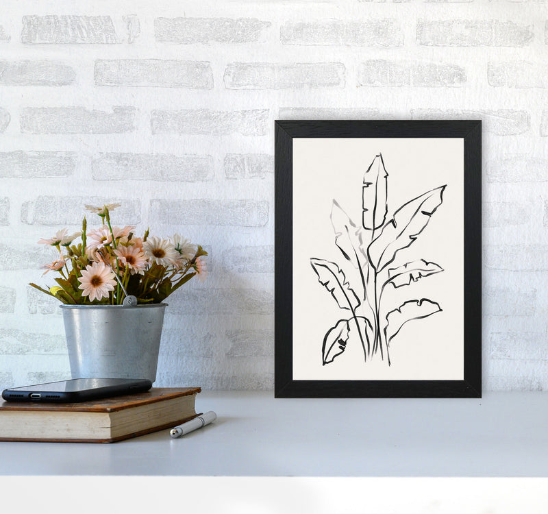 Banana Leafs Drawing Art Print by Seven Trees Design A4 White Frame