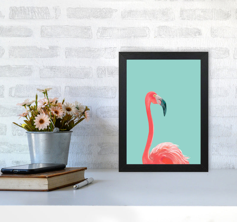 Flamingo In The Sky Art Print by Seven Trees Design A4 White Frame