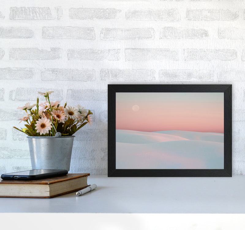 Moon And Dunes Art Print by Seven Trees Design A4 White Frame