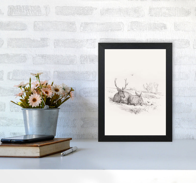 Reindeer Chilling Art Print by Seven Trees Design A4 White Frame