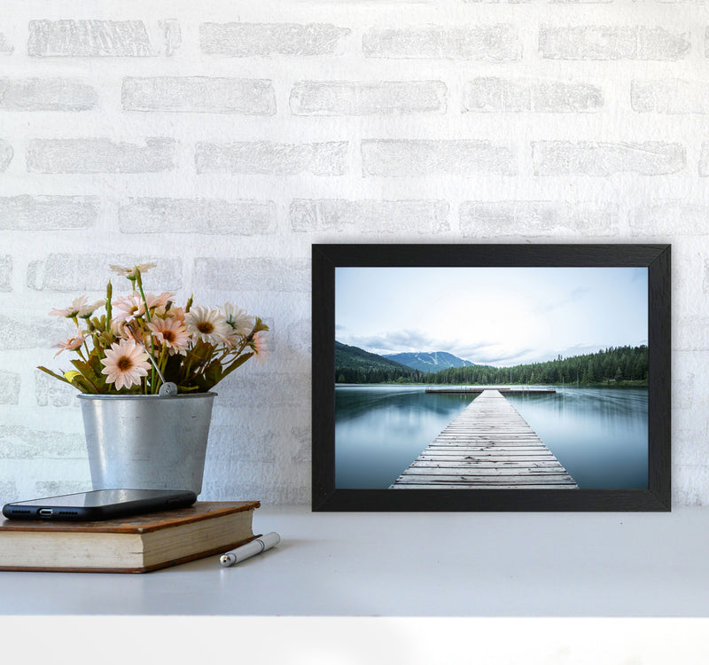 The Lake Art Print by Seven Trees Design A4 White Frame