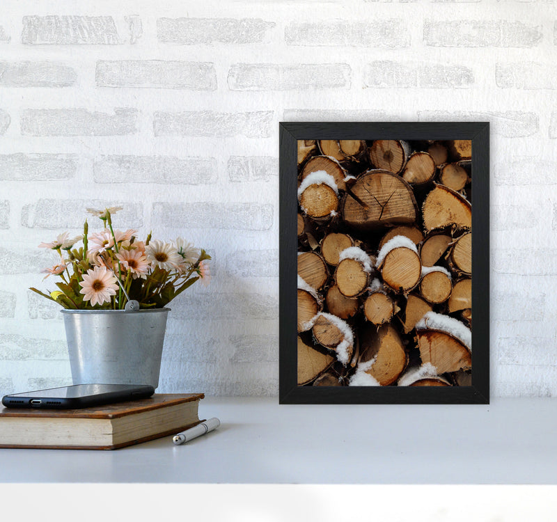 Wood Art Print by Seven Trees Design A4 White Frame