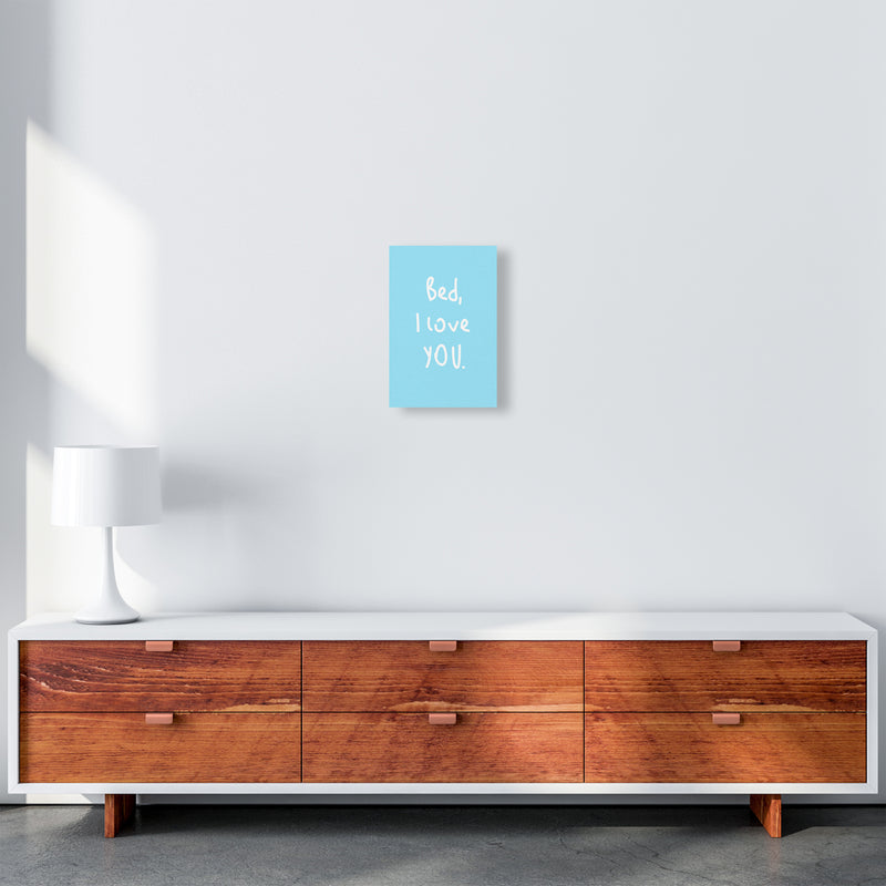 Bed I Love You Quote Art Print by Seven Trees Design A4 Canvas