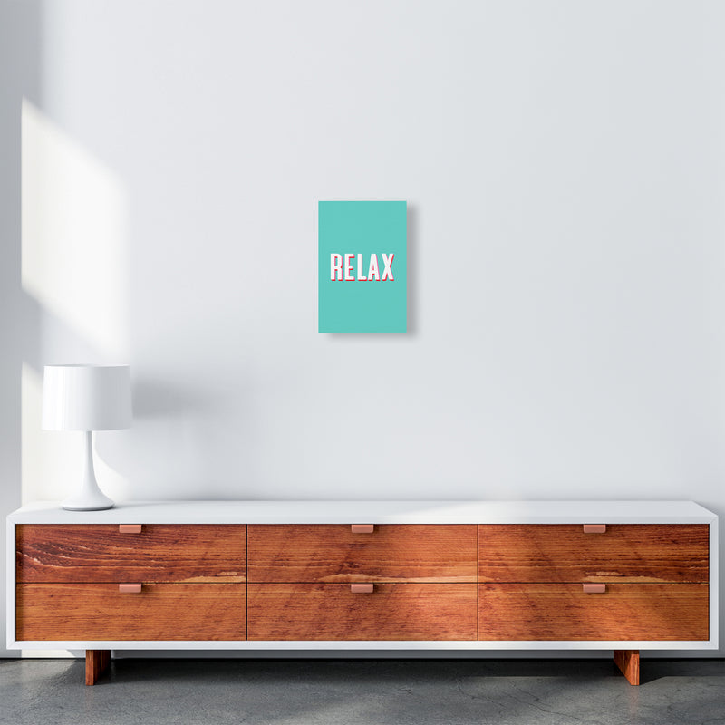 Relax Quote Art Print by Seven Trees Design A4 Canvas