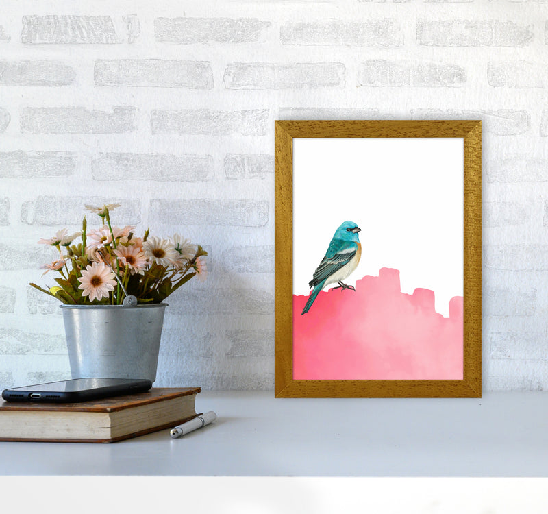 Bird Pink Art Print by Seven Trees Design A4 Print Only