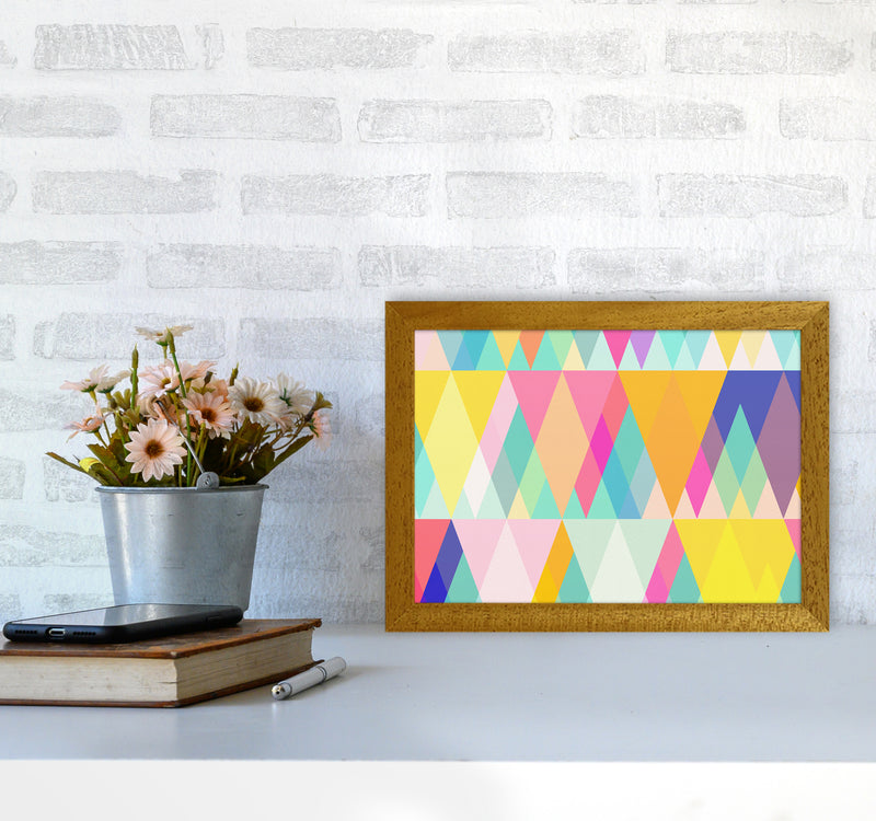 Happy Geometry Abstract Art Print by Seven Trees Design A4 Print Only