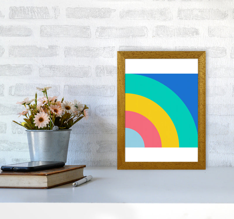 Happy shapes II Rainbow Art Print by Seven Trees Design A4 Print Only