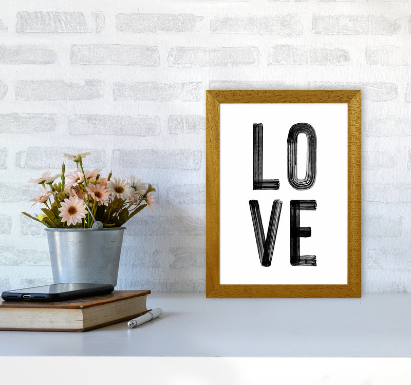 Love in Black Quote Art Print by Seven Trees Design A4 Print Only