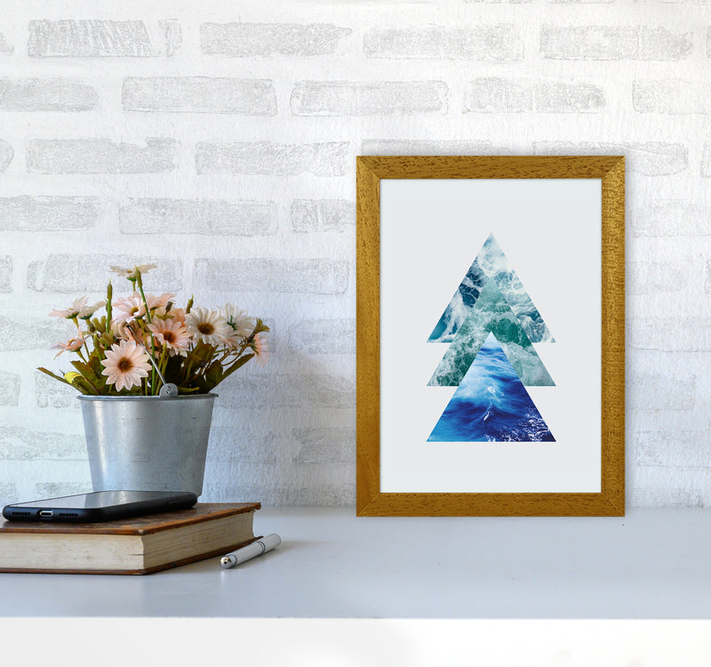Ocean Triangles Art Print by Seven Trees Design A4 Print Only