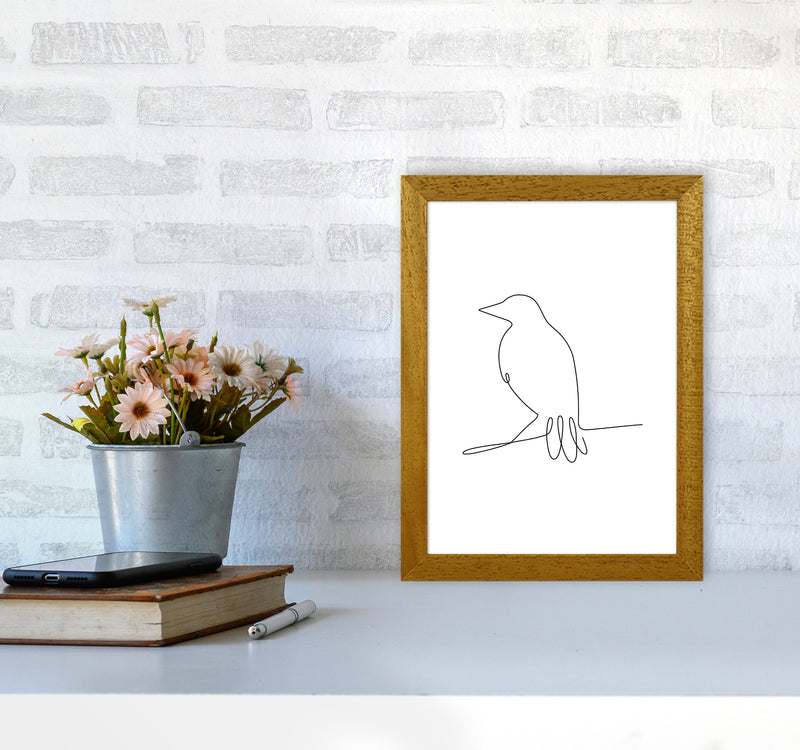 One Line Bird II Art Print by Seven Trees Design A4 Print Only