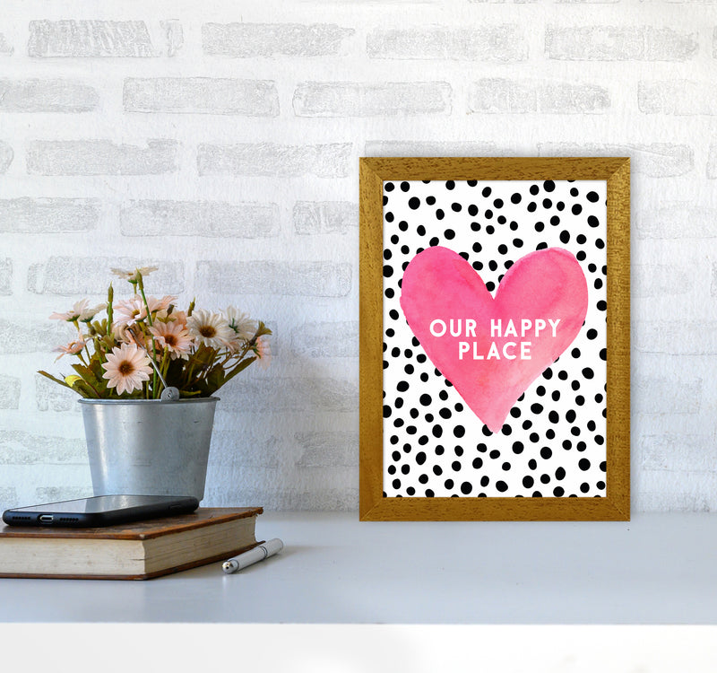Our Happy Place Quote Art Print by Seven Trees Design A4 Print Only