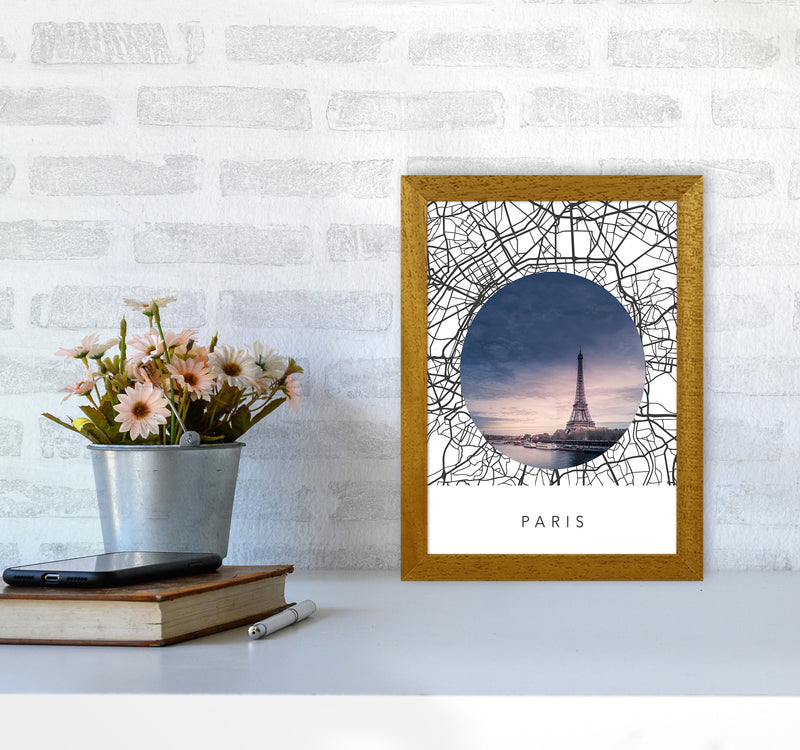 Paris Streets Collage Art Print by Seven Trees Design A4 Print Only