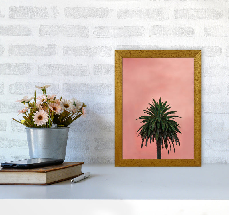 Pink Palm Abstract Art Print by Seven Trees Design A4 Print Only