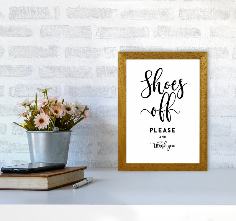 Shoes Off Quote Art Print by Seven Trees Design A4 Print Only