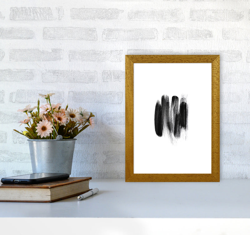 The Black Strokes Abstract Art Print by Seven Trees Design A4 Print Only