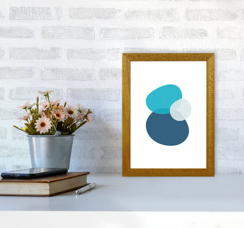 Three Stones Abstract Art Print by Seven Trees Design A4 Print Only
