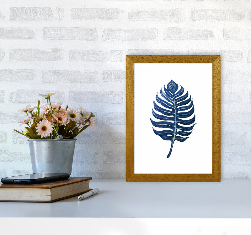 Watercolor Blue Leaf II Art Print by Seven Trees Design A4 Print Only