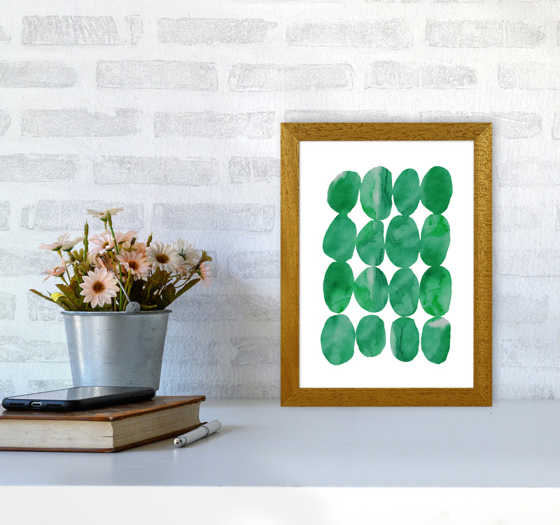 Watercolor Emerald Stones Art Print by Seven Trees Design A4 Print Only