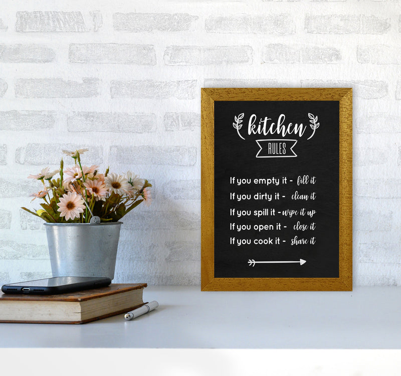 Kitchen rules Art Print by Seven Trees Design A4 Print Only