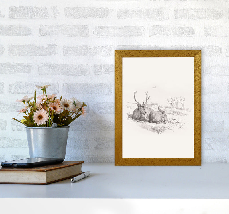Reindeer Chilling Art Print by Seven Trees Design A4 Print Only