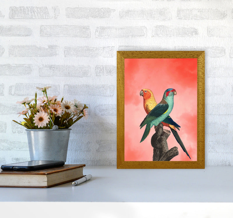 The Birds and the pink sky I Art Print by Seven Trees Design A4 Print Only