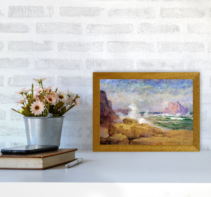 The Ocean and the Bay Painting Art Print by Seven Trees Design A4 Print Only