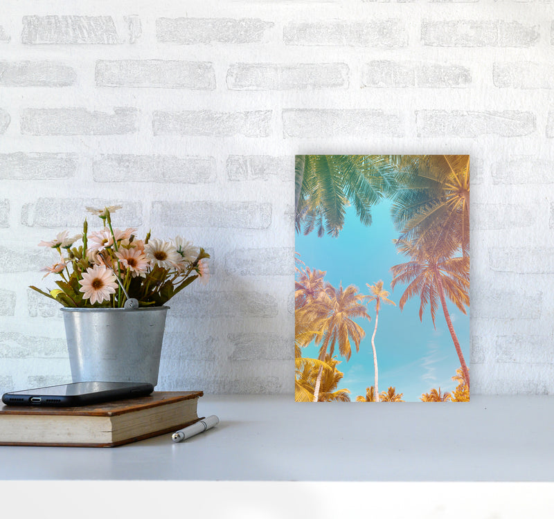 Palms Paradise Art Print by Seven Trees Design A4 Black Frame