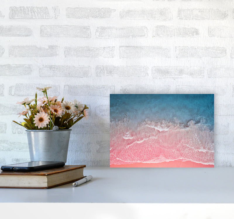 The Pink Ocean Photography Art Print by Seven Trees Design A4 Black Frame